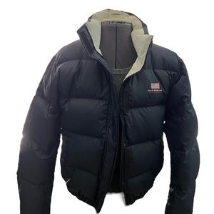 Vintage Ralph Lauren Polo Sport Navy Blue Down Puffer Jacket FullZip. Brand new.